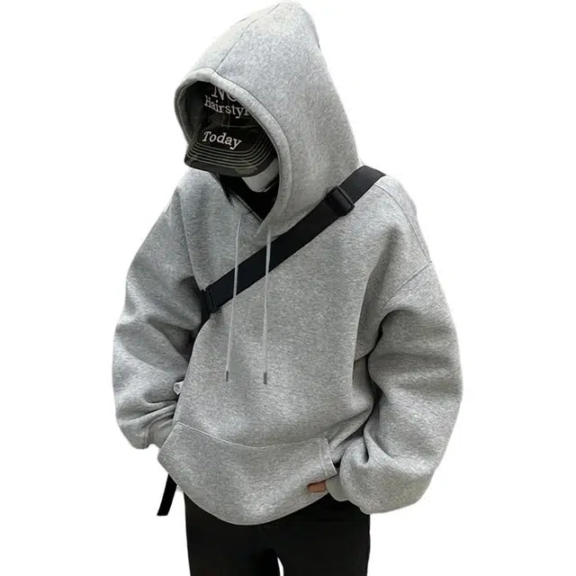 单爵 美式男生春秋季潮牌男士高街痞帅连帽上衣卫衣 男女同款