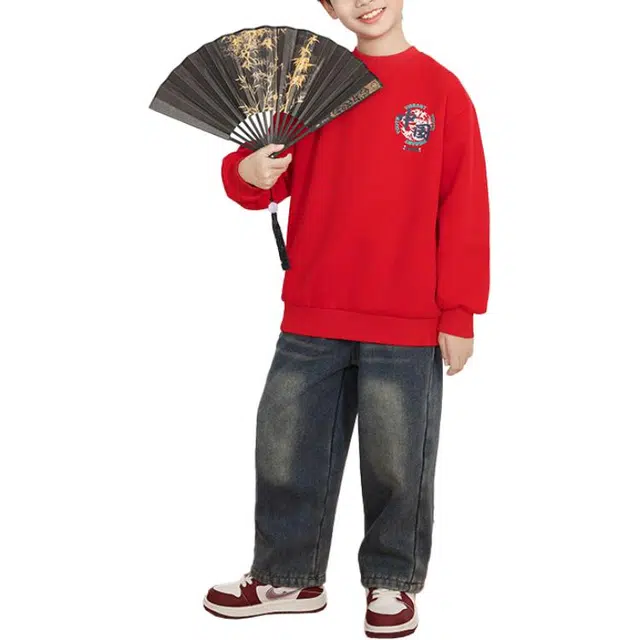 憨憨象休闲运动套装 时尚洋气舒适保暖加绒加厚 图片色 青少年