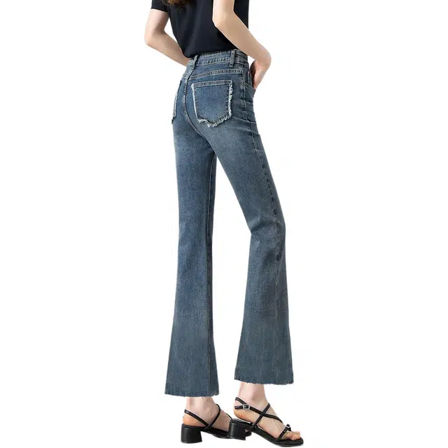 惟熙 高腰修身弹力薄款牛仔裤 女款