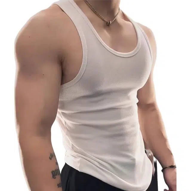 单爵 美式螺纹健身运动坎肩夏季无袖背心 男女同款