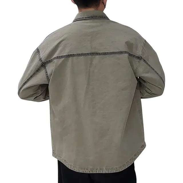 太子龍 潮牌痞帅美式高街复古水洗翻领长袖牛仔外套 男款