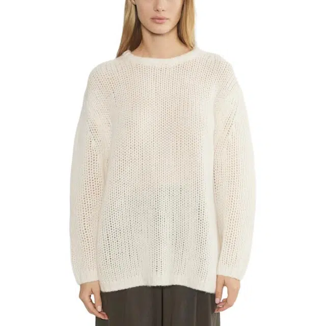 ARITZIA FW25 Mesh Cashmere Oversized Crew Sweater