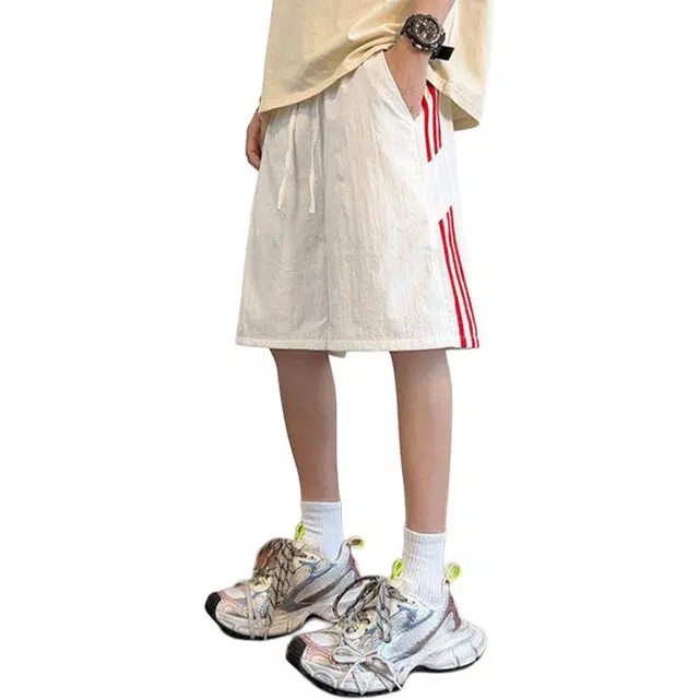 单爵 三条杠速干伞兵裤子夏季薄款休闲短裤 男女同款