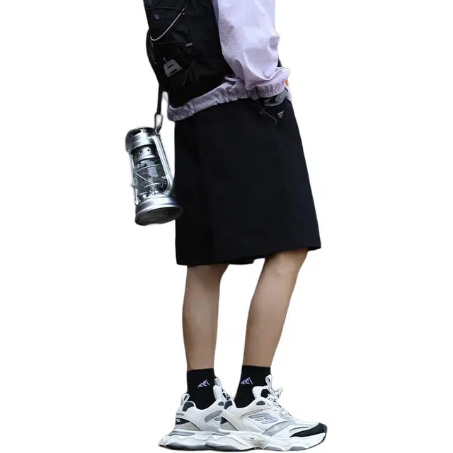 单爵 美式健身篮球宽松运动舒适休闲短裤 男女同款 墨黑