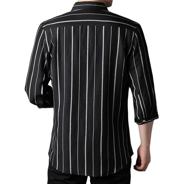 太子龍 条纹商务休闲薄款衬衣时尚上衣长袖衬衫 男款
