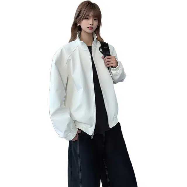 单爵 美式简约外套男款秋季高级感硬挺工装复古夹克 男女同款