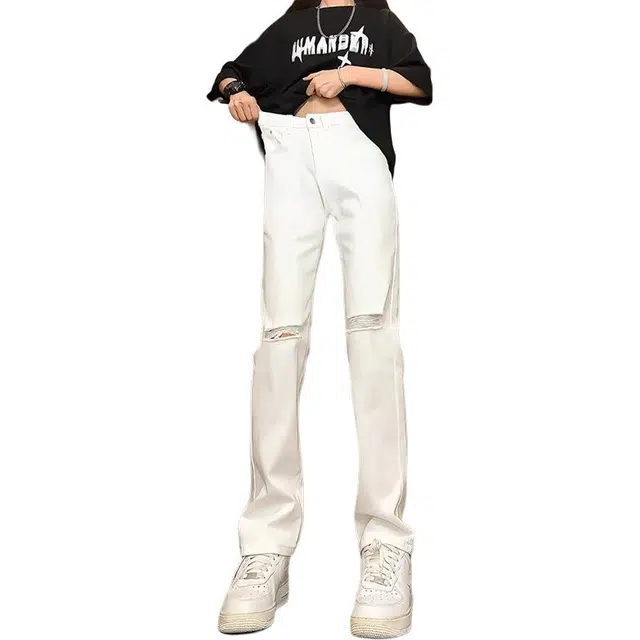 单爵 时尚个性舒适基础款牛仔裤 男女同款