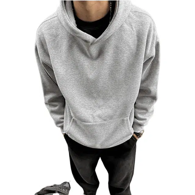 单爵 男款连帽潮牌高级感春秋季硬挺美式上衣宽卫衣 男女同款