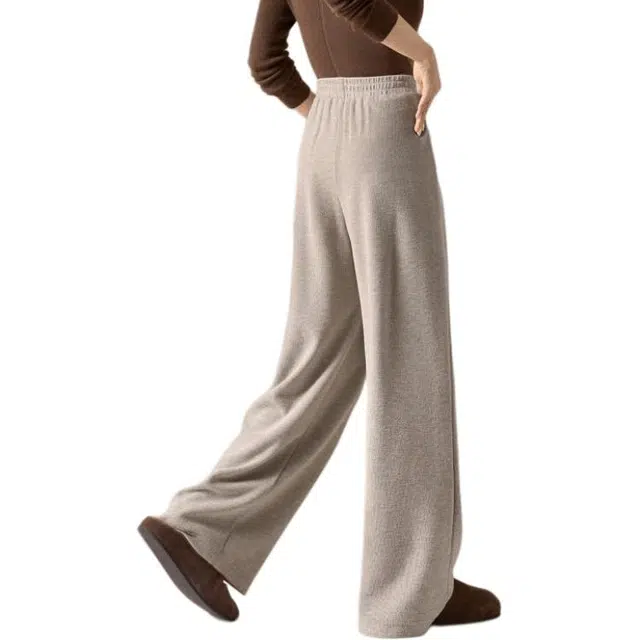 沫晗依美 拖地高腰直筒休闲裤 女款