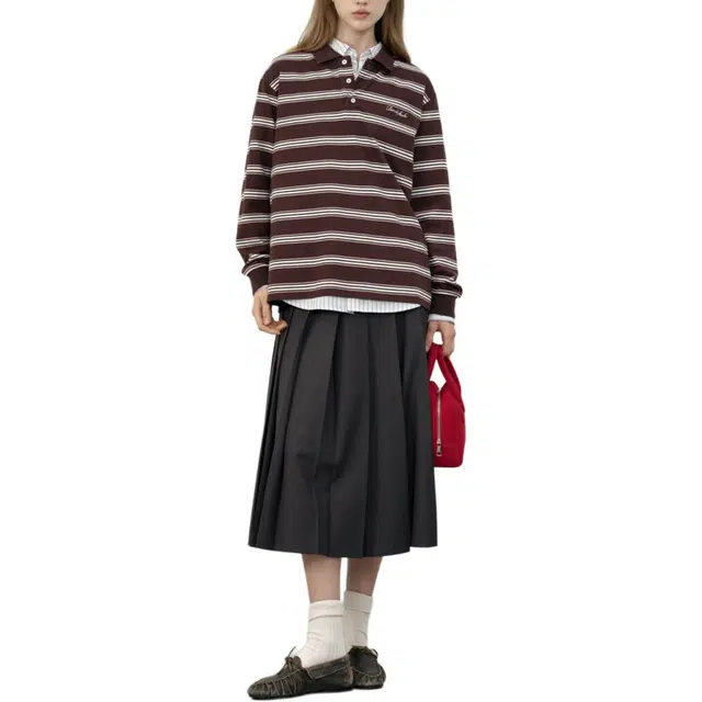 Dunst FW25 UNISEX MULTI STRIPE COLLARED T-SHIRT T