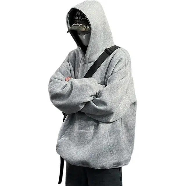 单爵 美式男生春秋季潮牌男士高街痞帅连帽上衣卫衣 男女同款