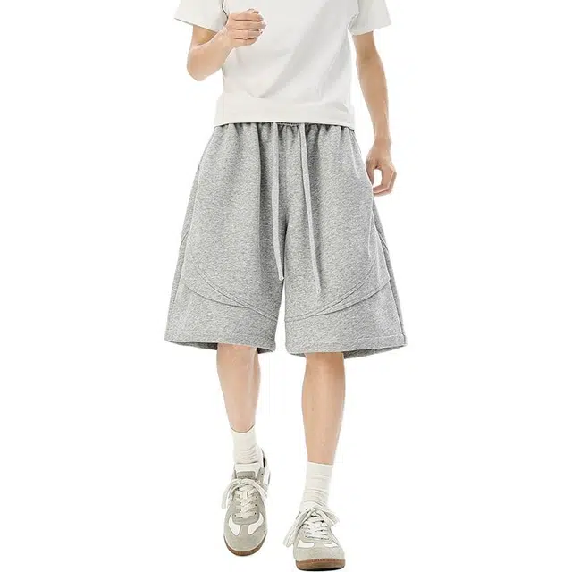 欧路得 美式解构运动薄款宽松五分裤潮流百搭休闲短裤 男款