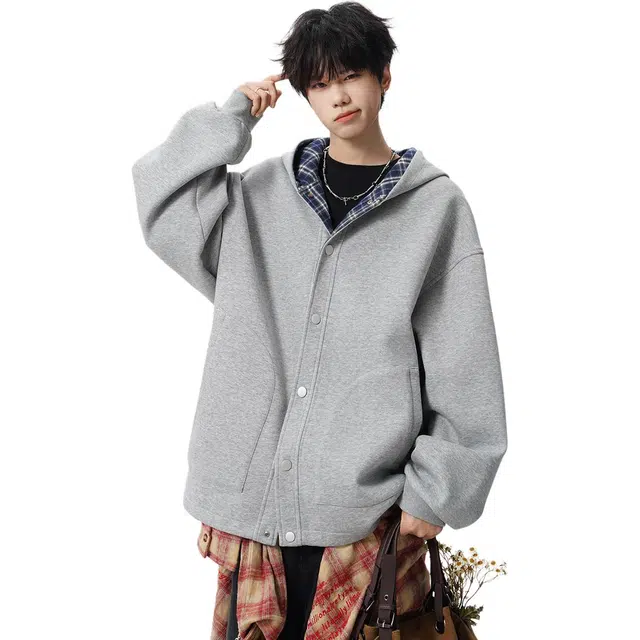 袋鼠 高级感慵懒风外套老钱风外穿内搭叠穿痞帅休闲通勤百搭显瘦长袖开衫夹克 男女同款