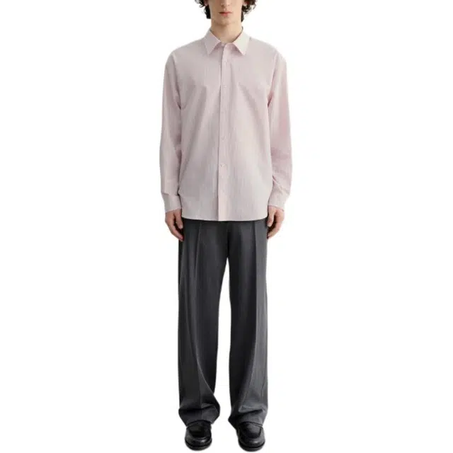 Dunst UNISEX INFORMAL SHIRT SOFT PINK STRIPE