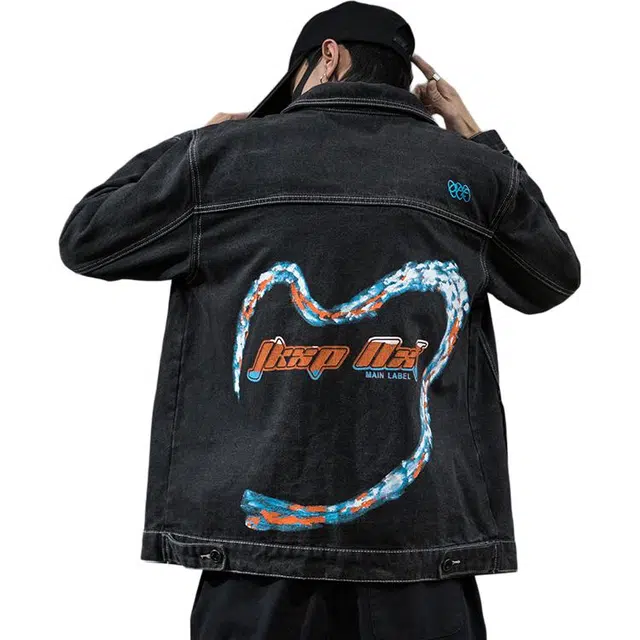 太子龍 少年衣服日系潮牌工装夹克牛仔外套 男款