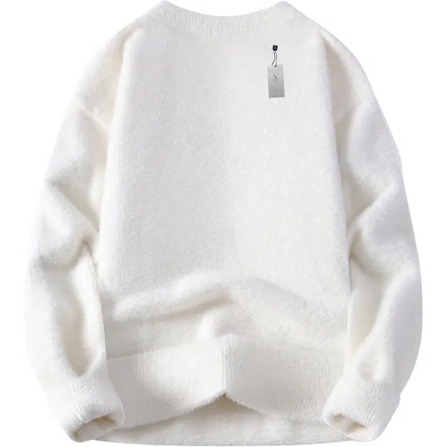 袋鼠 美式基础款简约休闲保暖时尚圆领宽松内搭外套潮款卡通打底衫针织衫 男女同款