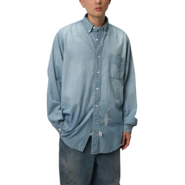 bowwow SS25 REPAIR AGEING CHAMBRAY SHIRTS