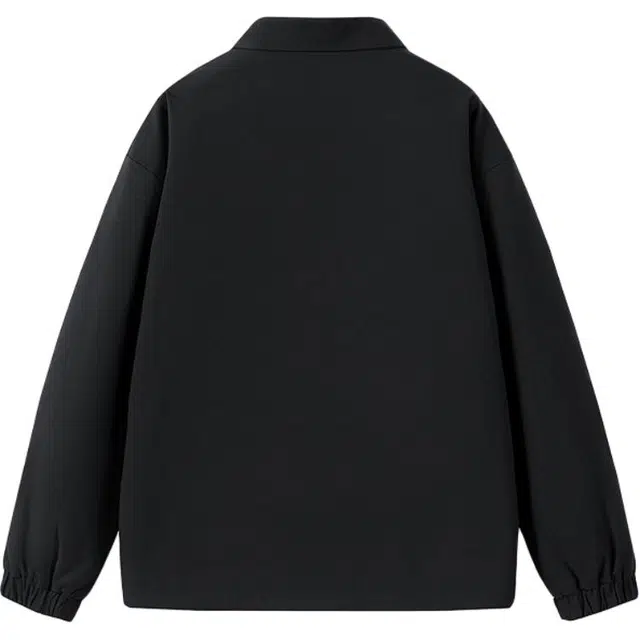 奇迹街区 日系复古纯色翻领潮牌宽松百搭情侣长袖夹克外套 男女同款