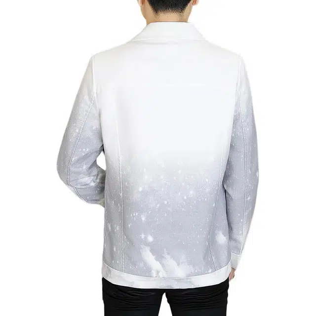 太子龍 水洗渐变印花工艺时尚百搭休闲上衣牛仔外套 男款