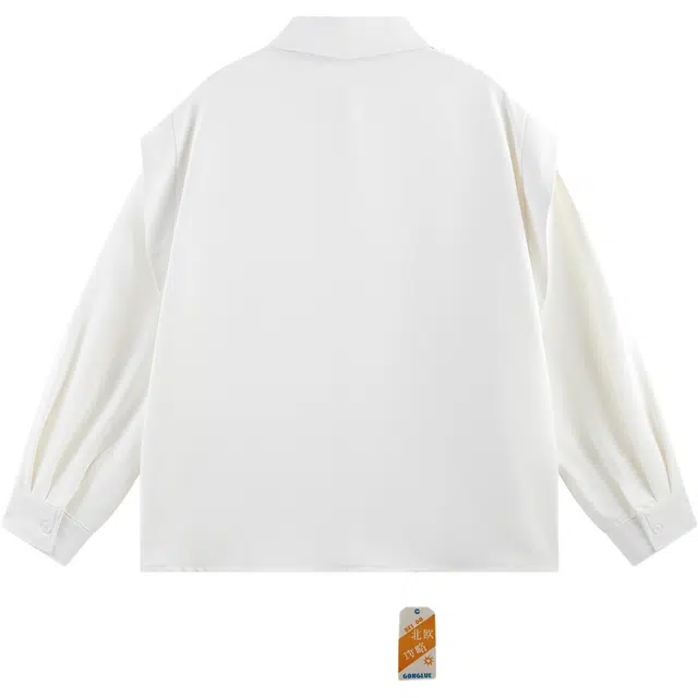 北欧攻略 休闲宽松拼接韩版高级感痞帅衬衫 男女同款