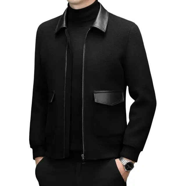 太子龍 品牌呢子羊毛秋冬休闲双面呢茄克毛呢夹克外套 男款