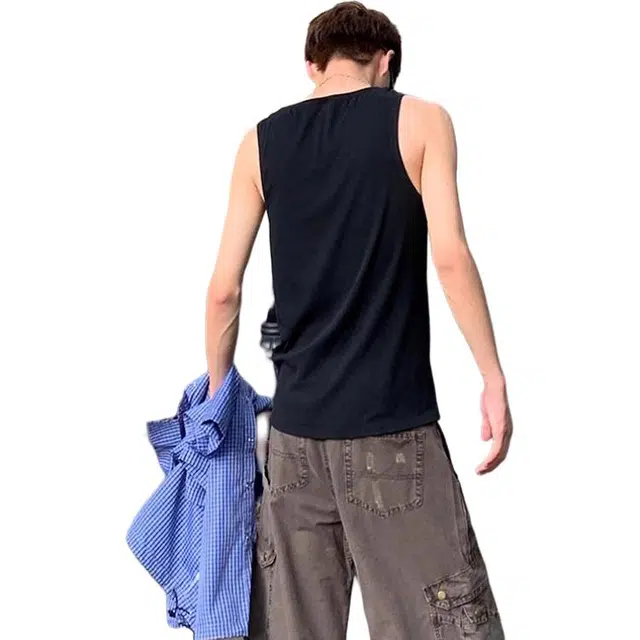 单爵 美式坎肩凉感速干无袖健身运动汗衫背心 男女同款