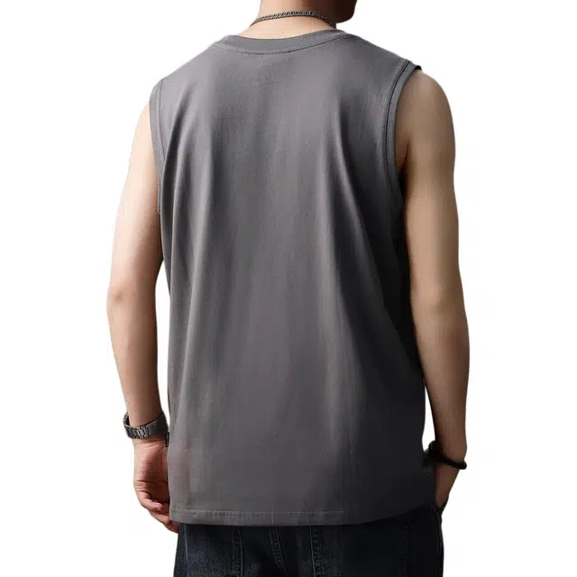 贵色 高街坎肩复古透气舒适字母钢印无袖背心 男女同款