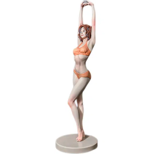 开天工作室 小雅集 《•早安》 原创艺术雕塑作品 陶情 素裹 雕像