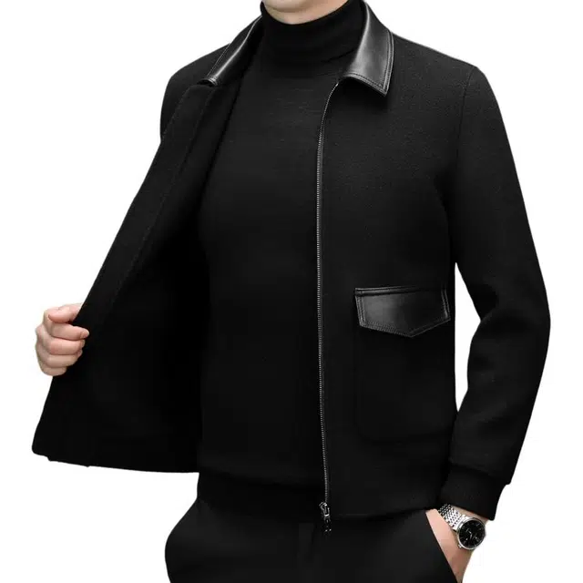 太子龍 品牌呢子羊毛秋冬休闲双面呢茄克毛呢夹克外套 男款