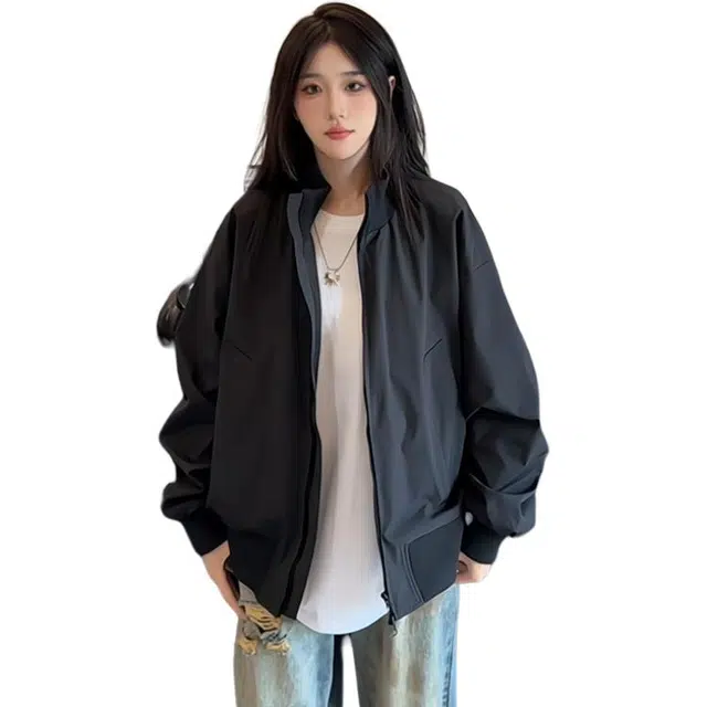 单爵 飞行员外套男秋季痞帅高级感立领美式夹克 男女同款