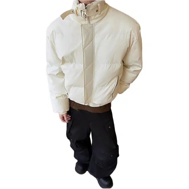 佐菲利 美式高街个性加厚保暖棉衣松弛感外套潮牌立领面包服棉服 男女同款