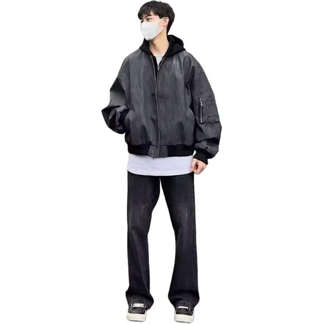 袋鼠 高级感慵懒风老钱风外穿痞帅休闲通勤加棉棉衣复古纹理夹克外套 男女同款