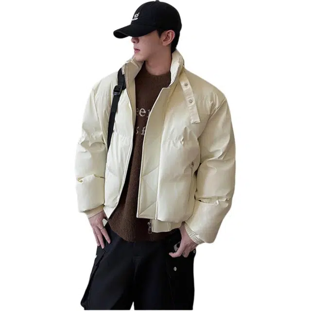 佐菲利 美式高街个性加厚保暖棉衣松弛感外套潮牌立领面包服棉服 男女同款