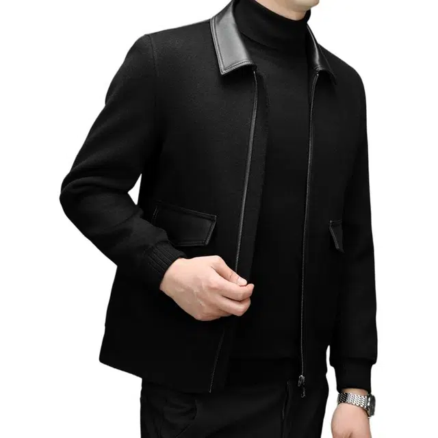 太子龍 品牌呢子羊毛秋冬休闲双面呢茄克毛呢夹克外套 男款