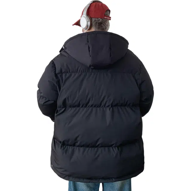 雅鹿 美式复古休闲连帽百搭设计感面包保暖棉服 男女同款
