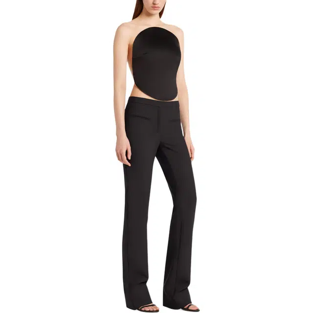COURREGES SS25 ILLUSION CIRCLE SATIN BODYSUIT