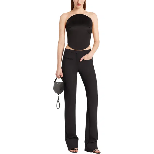 COURREGES SS25 ILLUSION CIRCLE SATIN BODYSUIT