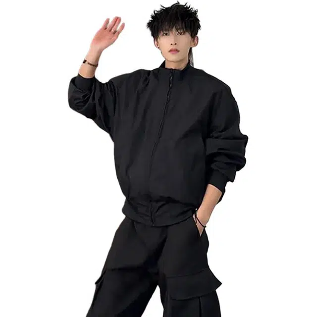 单爵 短款飞行员外套男秋季潮牌美式廓形三防立领夹克 男女同款