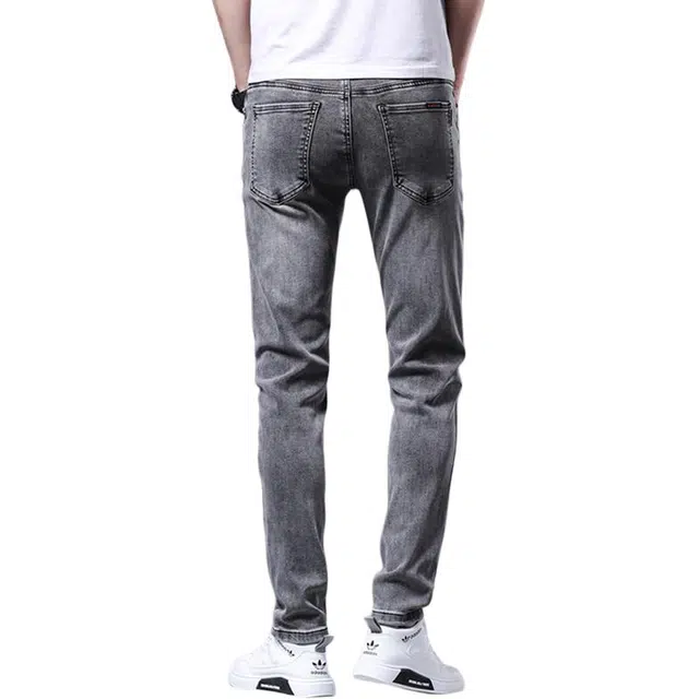 炳盛 高端修身小脚夏季薄款弹力休闲长裤子牛仔裤 男女同款