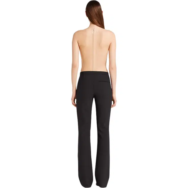 COURREGES SS25 ILLUSION CIRCLE SATIN BODYSUIT