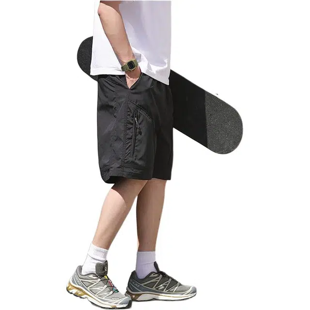 法文箱子 城市通勤系列 时尚夏季户外山系阔腿五分纯色帅气潮流百搭高街休闲短裤 男款