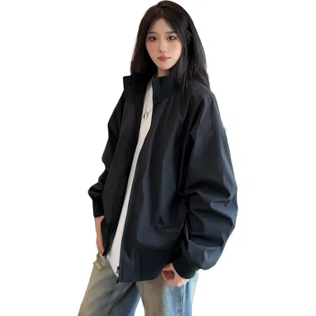 单爵 飞行员外套男秋季痞帅高级感立领美式夹克 男女同款