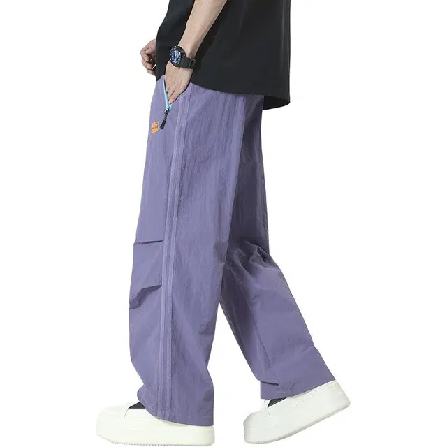 单爵 美式褶皱伞兵裤薄款运动速干休闲裤 男女同款