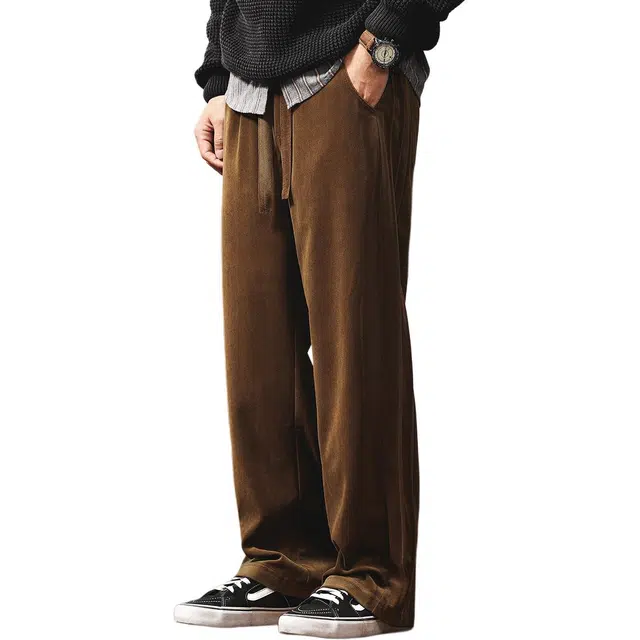 格蓝鹿 美式立体美拉德水洗复古潮牌百搭重磅宽松休闲垂感阔腿工装裤 男女同款