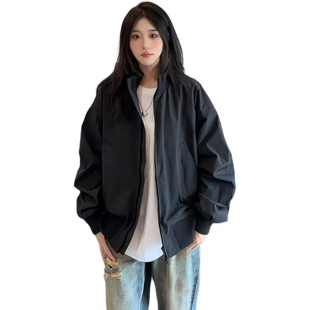 单爵 飞行员外套男秋季痞帅高级感立领美式夹克 男女同款