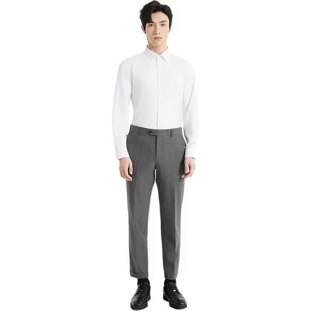 利郎 商务休闲时尚条纹两件套百搭简约秋季长袖西装套装 男款