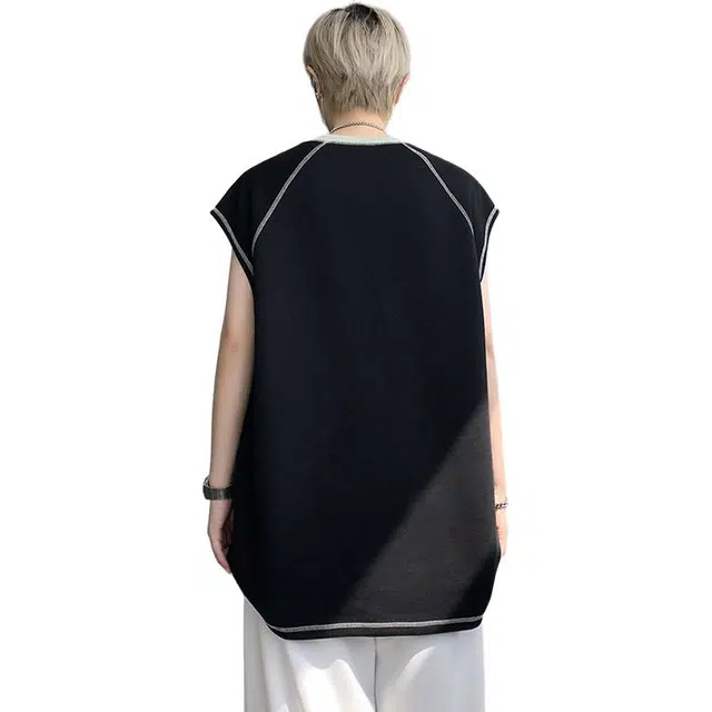 单爵 解构缝线运动夏季外穿背心 男女同款