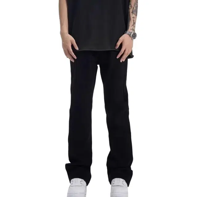 法文箱子 基础百搭微喇美式休闲直筒牛仔裤 男款