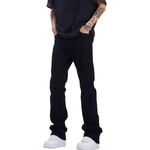 法文箱子 基础百搭微喇美式休闲直筒牛仔裤 男款