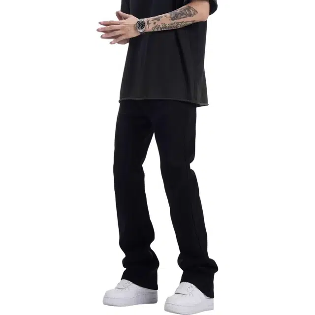 法文箱子 基础百搭微喇美式休闲直筒牛仔裤 男款